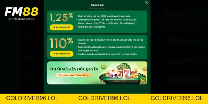 Cách Nhận Khuyến Mãi Fm88 - Đơn Giản Và Hiệu Quả Nhất - goldriver96