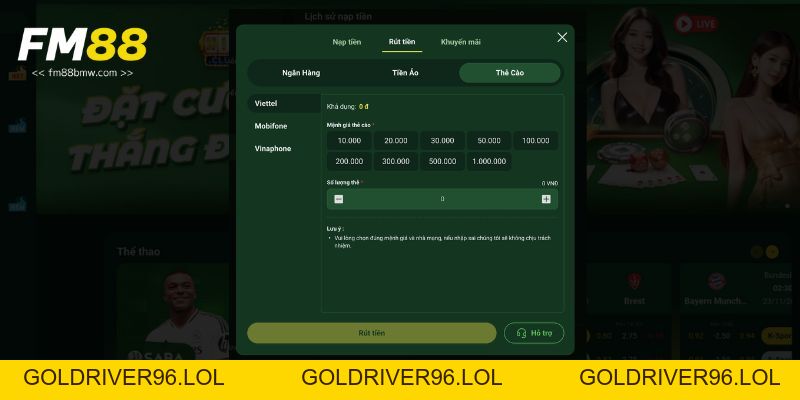 Rút Tiền Fm88 Siêu Nhanh - Đảm Bảo 100% Thành Công - goldriver96